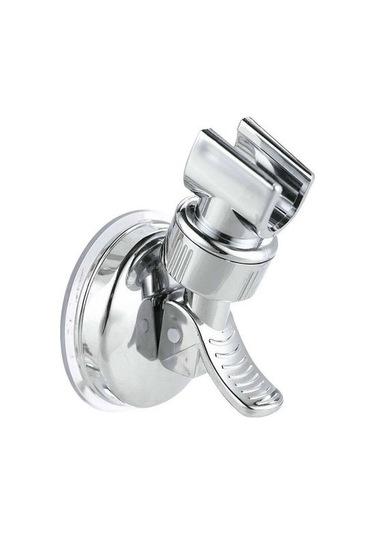 Primepickings Gümüş C Yeni Marka Duş Başlığı Ahize Tutucu Raf Braketi Vantuz Duş Tutucu Duvara Monte Duş 2 Katlı Gri