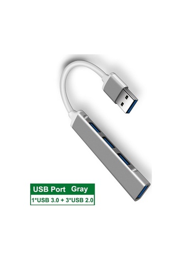 Usb C Hub 3.0 Tip C 4 Portlu Çoklu Usb Ayırıcı Adaptör Otg Huaweı Xiaomi Macbook İçin