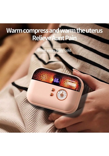 Hx-869 4000mah Kış Elektrikli El Isıtıcı Dijital Ekran Güç Bankası - Beyaz