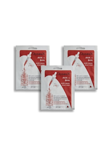 Derminix Aha + Bha Kağıt Maske 3'lü