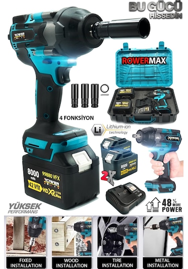 Rowermax 99880VFX 8000Mah Somun Sökme Makinesi