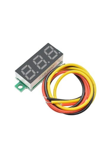 0.28'' inch Dc 0-100V Mini Digital Voltmetre 3 Kablolu Mavi