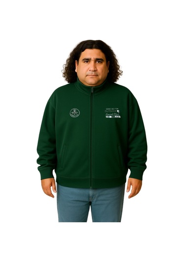 Erkek Büyük Beden 122-158 Kilo Arası İçin Uygun Pamuklu Geniş Kalıp Dik Yaka Fermuarlı Sweat Mont Koyu Yeşil Erkek Büyük Beden 122-158 Kilo Arası İçin Uygun Pamuklu Geniş Kalıp Dik Yaka Fermuarlı Sweat Mont Koyu Yeşil