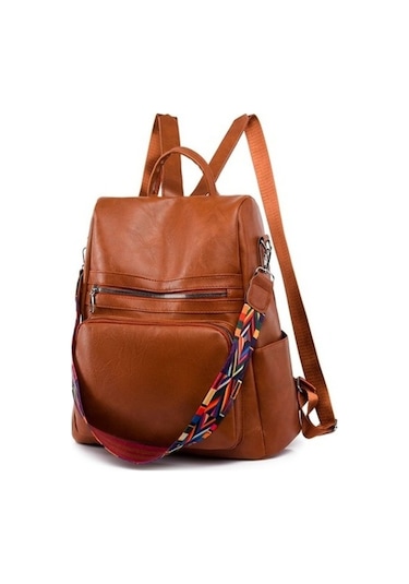 Kore Tarzı Hırsızlık Önleme Moda Büyük Kapasiteli Gündelik Seyahat Öğrenci - Kahverengi Kahverengi