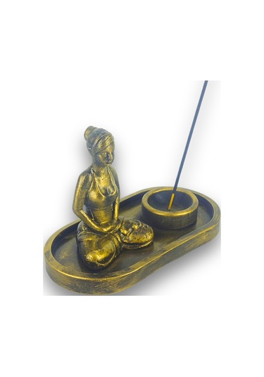 Yogacı Kız Çubuk Tütsülük Ve Tealight Altın