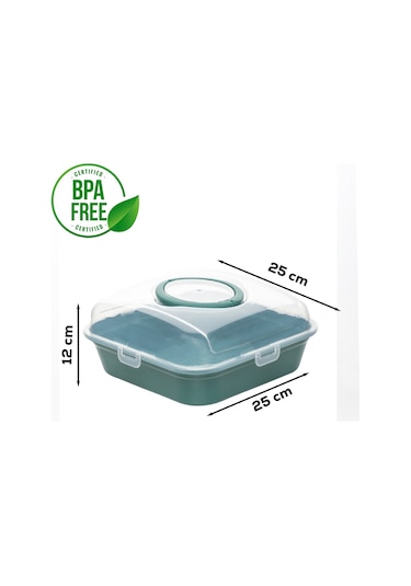 Porsima 1094 Pasta Kek Börek Saklama Kabı Yeşil