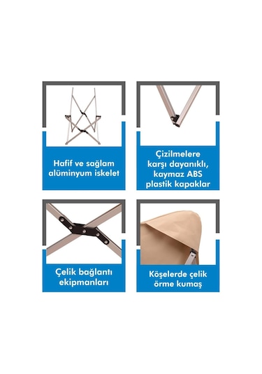 Box&box Alüminyum Katlanabilir Kamp Sandalyesi Siyah Siyah