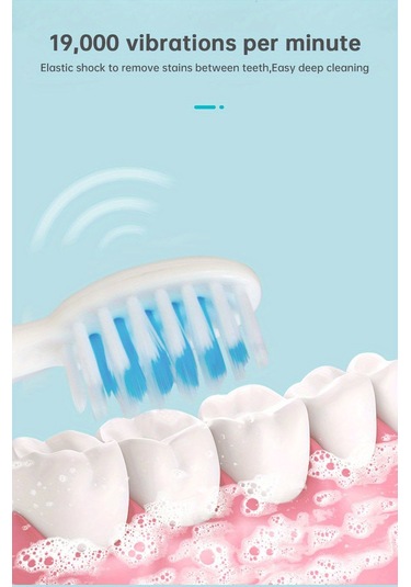 Eastmeeetwest--kişisel Ağız Beyazlatma Diş Elektrikli Diş Fırçası Seti, Bir Bataryalı Seyahat Elektrikli Diş Fırçası, Taşınabilir Diş Fırçası, 3 Fırça Kafa Dahil, Piller Hariç. Pembe