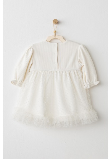 Kız Bebek Elbise Dress Wawa Exclusıve Ac26136 Ekru