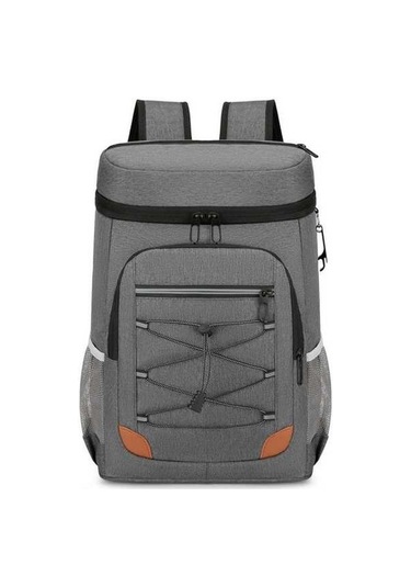 Pazly Su Gezisi İçin Dayanıklı Termal Sırt Çantası - Pratik Öğle Yemeği Bölmesi - Koyu Gri Koyu Gri