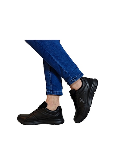Kinetix Kalen Pu Siyah Hafif Ve Rahat Günlük Spor Ayakkabı Siyah