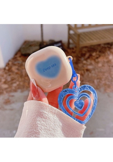 Samsung Galaxy Buds 2 - Buds Pro - Buds 2 Pro Uyumlu Kalpli Kılıf Mavi