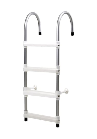 Hobi Store Portatif Tekne Merdiveni ( Beyaz ) 3 Basamaklı