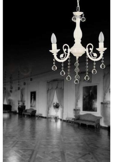 İstanbul Avize Döküm 3'lü Beyaz Avize