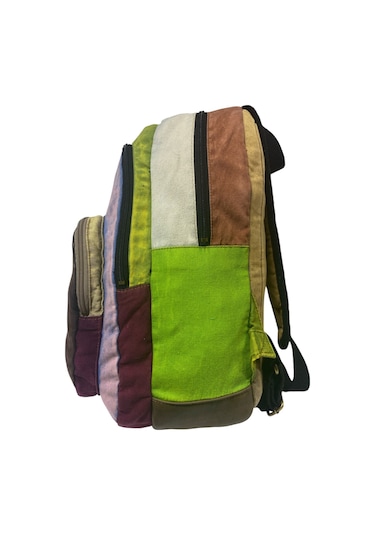 Old Cotton Cargo Kaliteli Renkli Vintage Disayn Sırt Gezi Okul Seyahat Çantası 30 Cm X 42 Cm Kahverengi