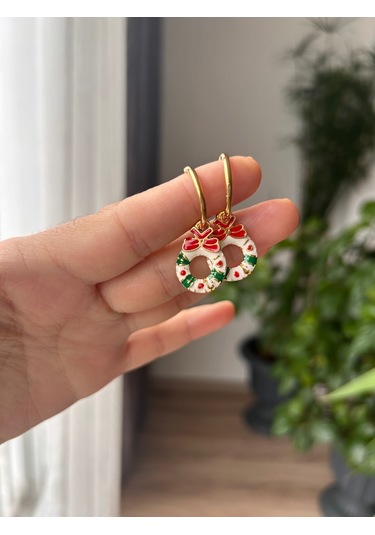 Yılbaşı Temalı Çelik Küpe