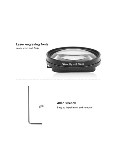 Youtek Gopro Hero 7/6/5 İçin 10x Makro Yakın Çekim Lens - 58mm Hd Cam Mercek