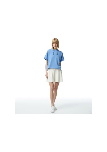 Nautica Nautıca Kadın Mavi Relaxed Fıt Kısa Kollu Sweatshırt Düz 45k500t Mavi