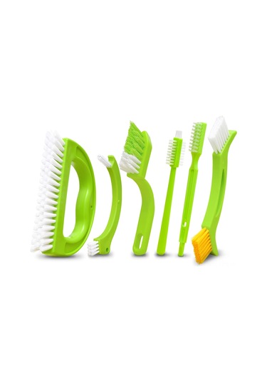 Fosenze 6'lı Ev Temizlik Fırçası Seti - Abs Kollü, Yıkanabilir, Derinlemesine Temizleme - Mutfak, Duvar, Lavabo, Fırın, Banyo Uygun