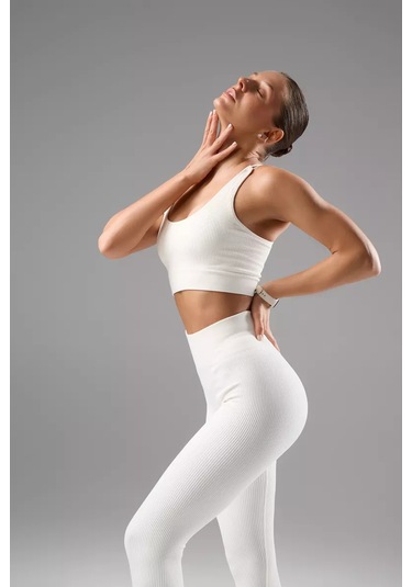 Invıbe Narin Şeritli Tayt 117540866 Bej