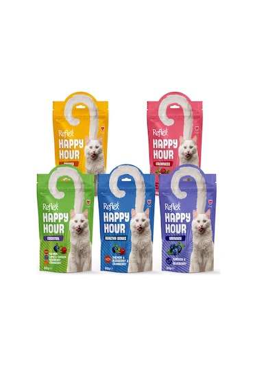 Reflex Happy Hour 5 Çeşit Kedi Ödül Maması 5 x 60 G