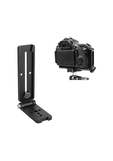 Geeroyoo Alüminyum Çift Katlı Eğilebilir L Tipi Kamera Hızlı Montaj Plakası - Arca Port Uyumlu, Soğuk Ayaklı, 1/4" & 3/8" Vida Delikleri İle Tripod Ve Aksesuarlar İçin Evrensel Kullanım