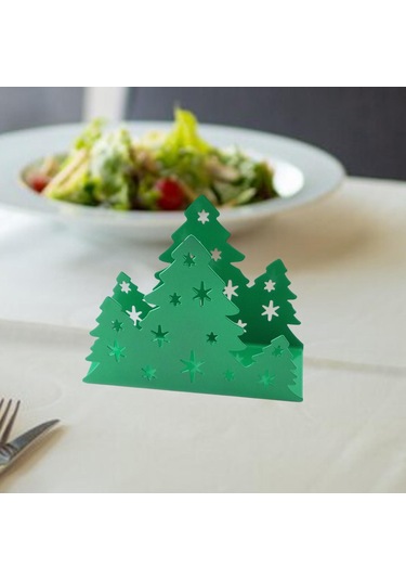 Homyl Mutfak Restoran Otel Için Yılbaşı Peçete Tutucu Yeşil