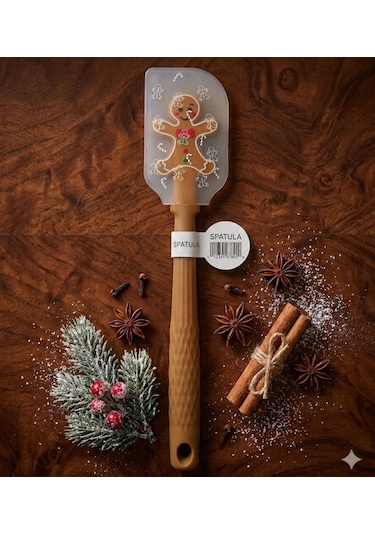 Tantitoni Silikonspatula 25.5cm Kurabiye Adam Kahverengi