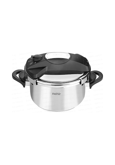 Nehir Silver Matik Paslanmaz Çelik 7 Litre Düdüklü Tencere Gümüş