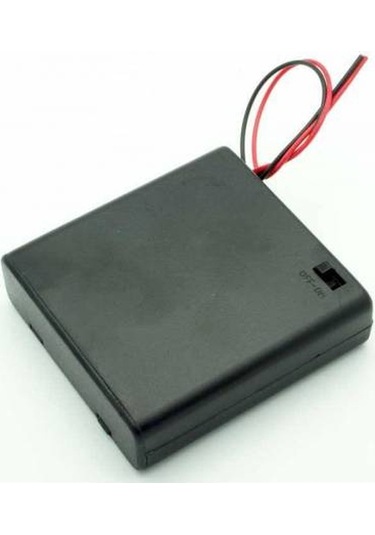 Maroces 4 Lü Kalem Pil Yuvası 4 Lü Kapaklı Sviçli Pil Yatağı (Aa)