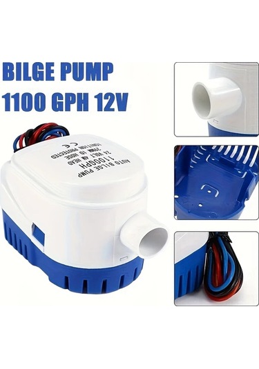 Motion003 1 Adet 12v 1100gph Denizcilik Sifon Pompası Dahili Şamandıra Anahtarlı Batırılabilir Tekne Su Pompası Yat Ev Teknesi Deniz Uçağı İçin