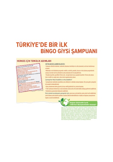 Bingo Giysi Şampuanı Canlandırıcı Etki 2 x 4 L