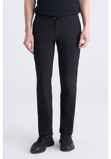 Twn Slim Fit Siyah Düz Pamuklu Jogger Pantolon 4ec03s2263452 001