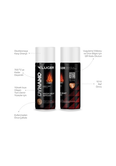 Kluger Isıya Dayanıklı Beyaz Sprey Boya 509