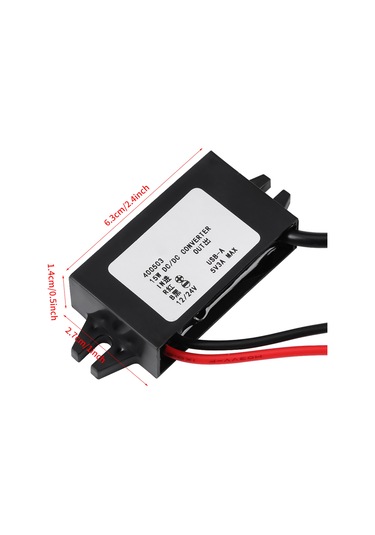 Yaozixa 5v 3a Usb Çıkışlı 12v/24v Dönüştürücü - Aşırı Akım, Sıcaklık Ve Kısa Devre Korumalı, %95 Verimlilik, Su Geçirmez, Araç Ve Endüstriyel Kullanım