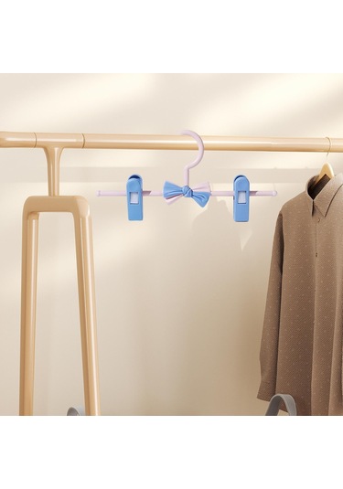 Suntek Magideal Bebek Askıları Uzatılabilir Elbise Askısı Çorap Mavi