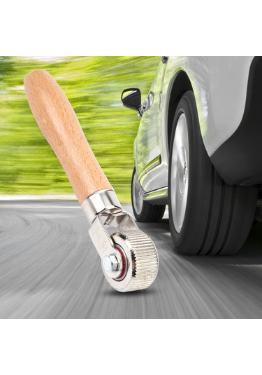 Shineyee Orta Boy Lastik Tamir Aracı - Hava Emici Yuvarlak, Ahşap Kollü, Dayanıklı Ve Kolay Kullanım