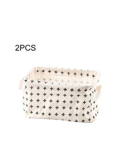 Tongxida 2 Adet Tuval Masaüstü Depolama Sepeti Saplı Çeşitli Eşya Saklama Kutusu Çapraz, Kullanışlı Tasarım Diğer