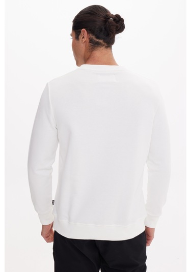 Crow Ekru O-yaka Sweatshırt Ekru