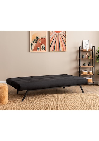 Pafu Zola Üçlü Yataklı Koltuk - Soho Siyah Siyah