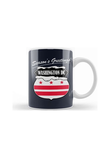 Seasons Greetings Washington Dc Christmas Kupa Bardak Porselen Karışık