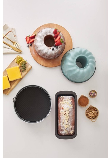 Karaca  Multichef Mito Green Karbon Çelik 3 Parça Kek Kalıbı Seti