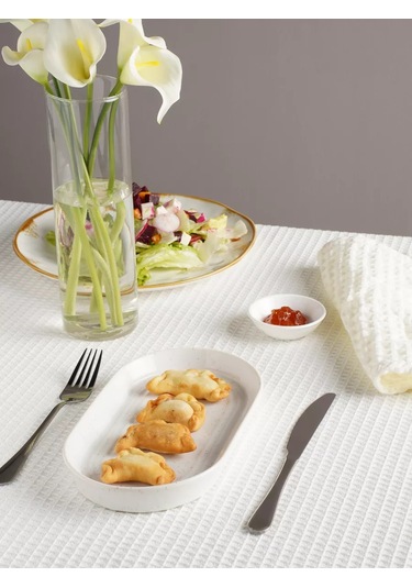 Magistro Urban 24x13,7 Cm Porselen Servis Tabağı 102240275 Beyaz