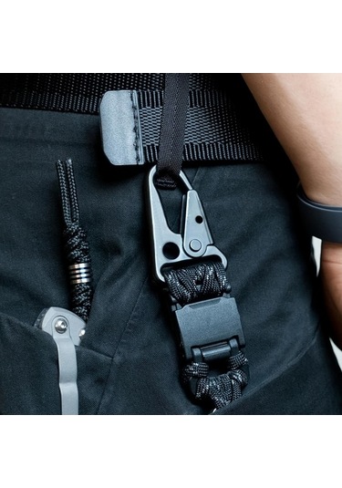 Besthome1 Dağcılık Tokalara Sahip Ağır Hizmet Tırmanma Karabina 32mm Siyah Siyah