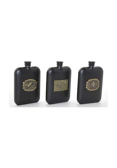 Paslanmaz Çelik Kabartmalı Tekli 6 Oz Matara Alk2666 Çok Renkli