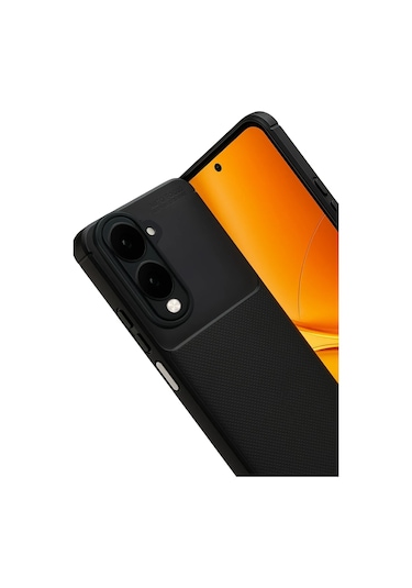 Vivo Y29s Uyumlu Kılıf Karbon Tasarım Kamera Korumalı Silikon Telefon Kılıfı Kapak Siyah