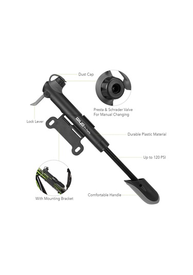 Youmex Mini Bisiklet Pompa Seti - 120 Psı Yüksek Basınçlı, Presta/schrader Valf Uyumlu, Tamir Aletleriyle Patçalar, Sac Rasp, Çıkarıcı Çubuklar