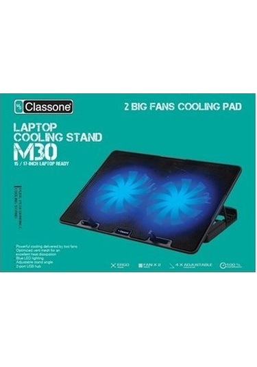 Classone M30 Mavi Led 15.6' Oyuncu Notebook Soğutucu + Kablosuz Mouse