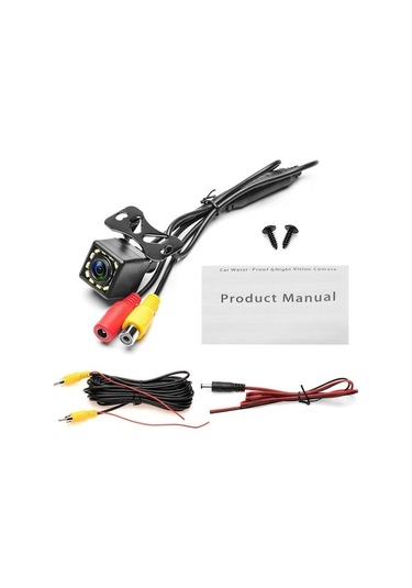 Didadodo R0003 Led Dolgu Işığı Harici Geri Vites Kamera Montajı Video Kamera Hd Gece Görüş Ccd Araba Kamera 12 Işık Kamera N Sistemi