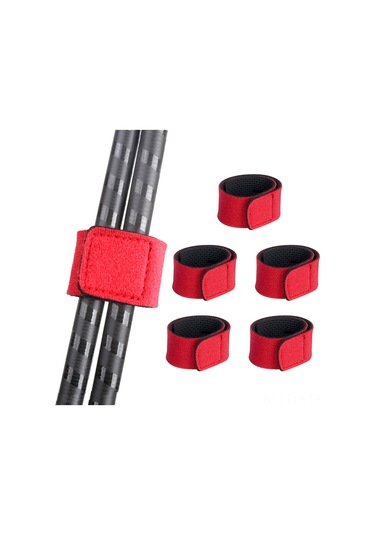 Xindoker 5 Adet Sbr Malzeme Balıkçılık Kamışı Bağlama Bandı - Organize Ve Taşıma Kolaylığı, Kırmızı